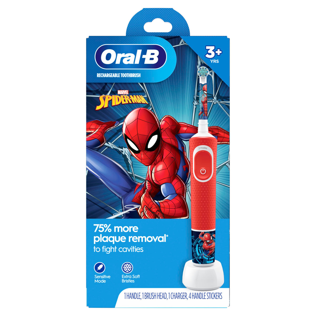 Oral-B Kids Electric Toothbrush Marvel's Spiderman, Ages 3+