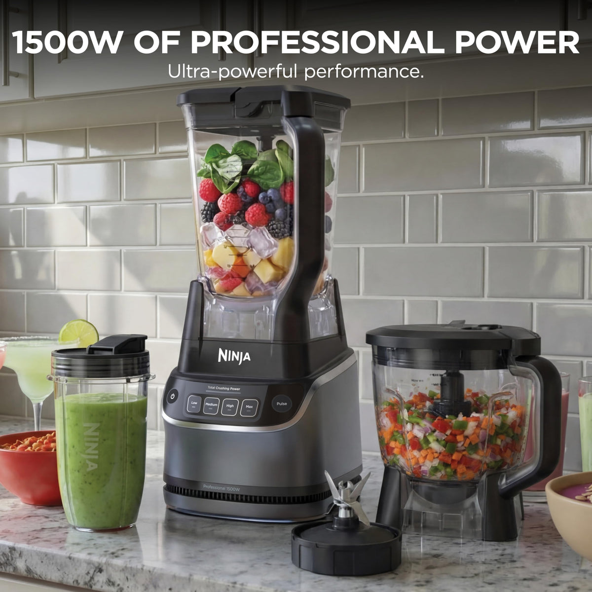 Ninja UltraCrush Pro Kitchen System, BP401C, 1500W, 72 oz