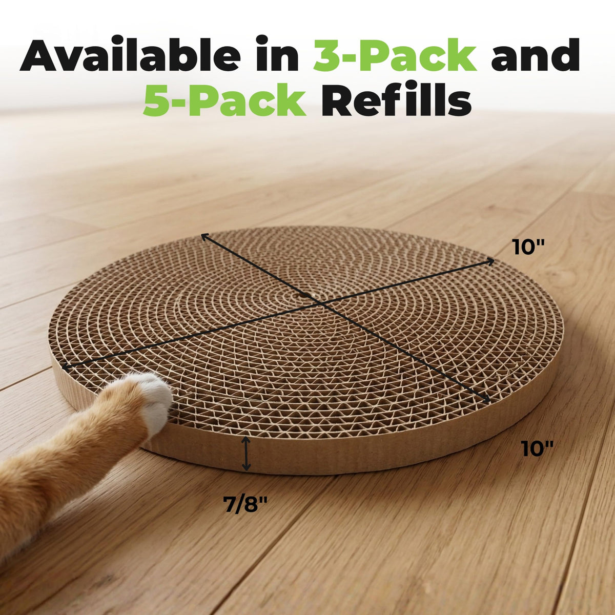 Best Pet Supplies Catify Spin and Scratch Replacement Pads, 5 Pack