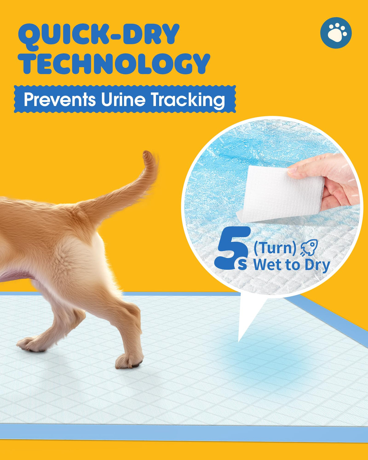 Powools Extra Large Puppy Pads, 34 x 28 in, 50-Pack