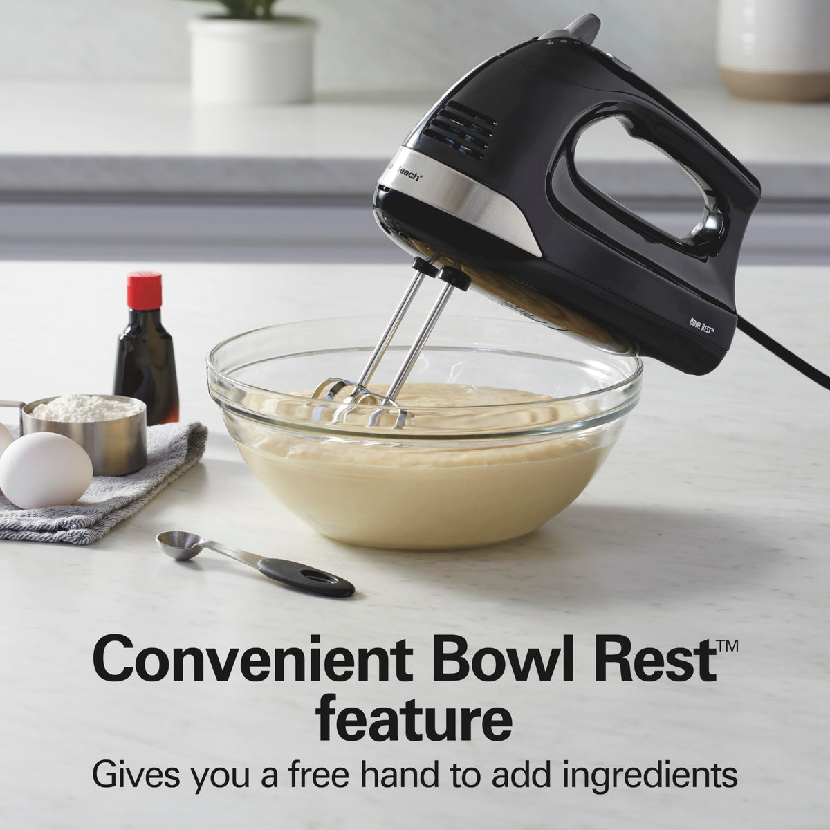 Hamilton Beach 6-Speed Electric Hand Mixer, 275W, Black (62639C)