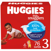 Huggies Little Snugglers Baby Diapers, Size 3, 76ct
