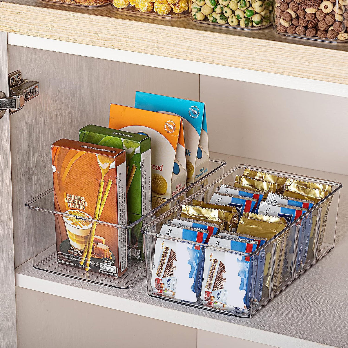 Vtopmart Food Storage Organizer Bins, 4 Compartment, 4 Pack