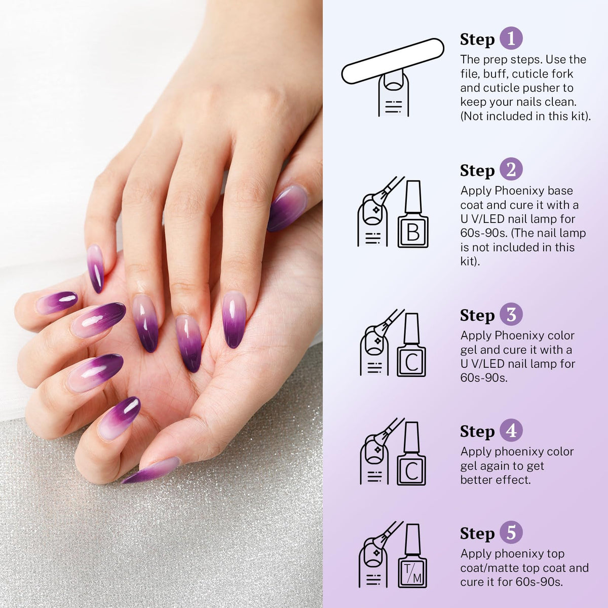 phoenixy Gel Nail Polish Kit, 21 Colors, 24 Pieces