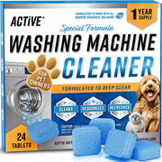 Enzymatic Washing Machine Cleaner for Pet Owners, 24 Tablets