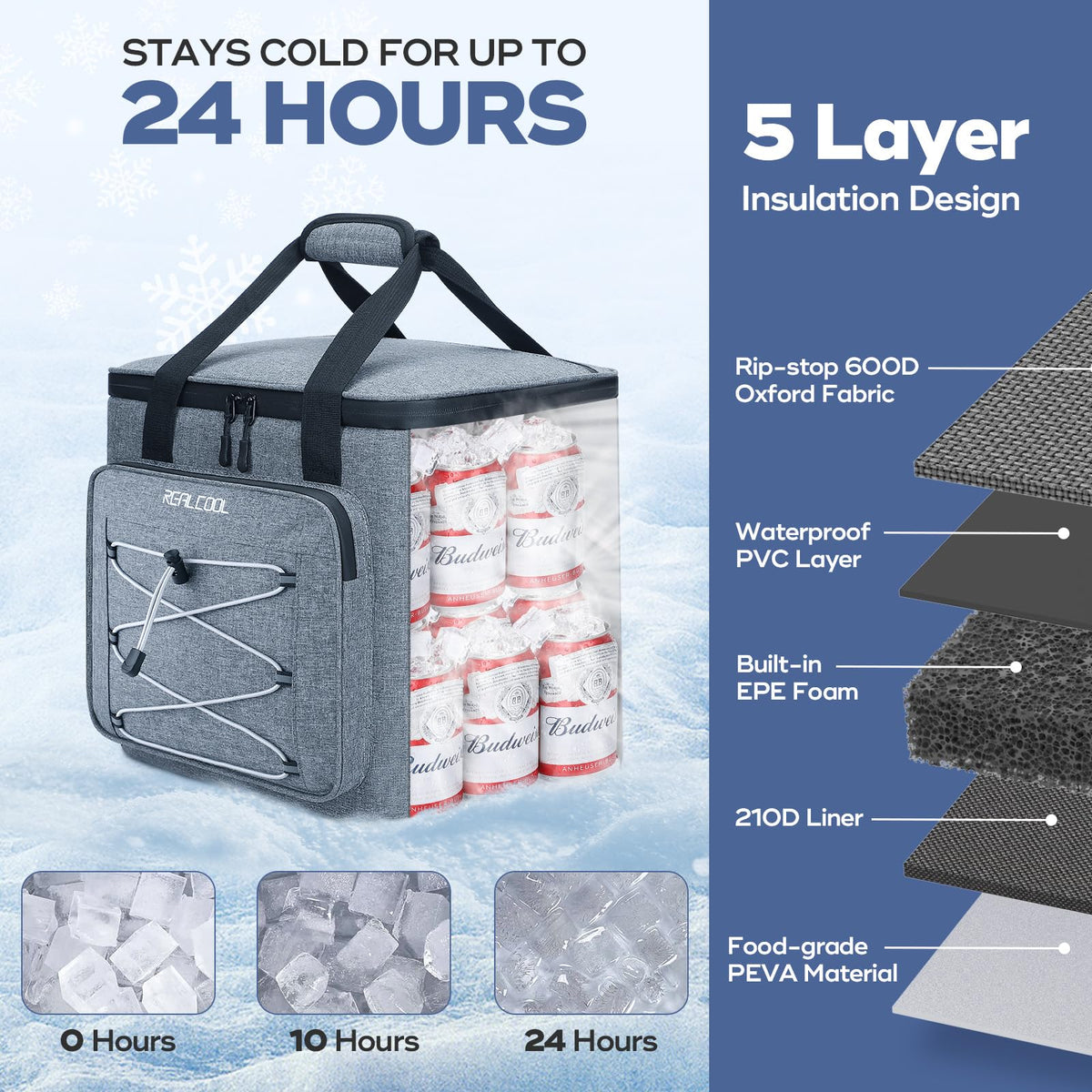 RealCool 35/45 Can Collapsible Soft Cooler Bag