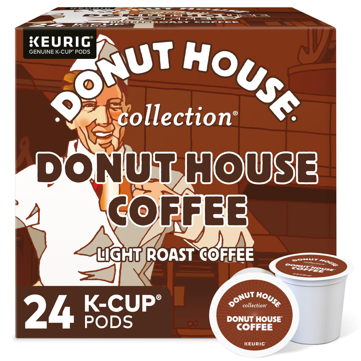 Donut House Collection Regular K-Cup Pods, 24 Count