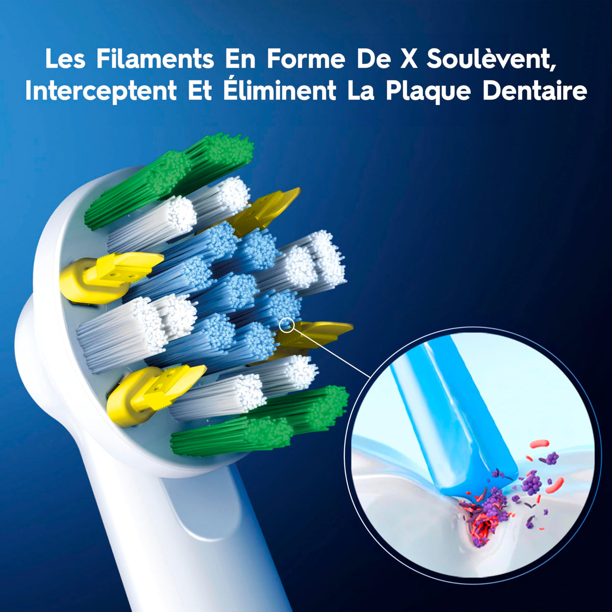 Oral-B FlossAction XFilaments Replacement Brush Heads, White, 5 Count