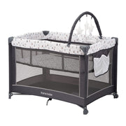 Pamo Babe Portable Baby Playpen with Mattress and Wheels, Rabbit