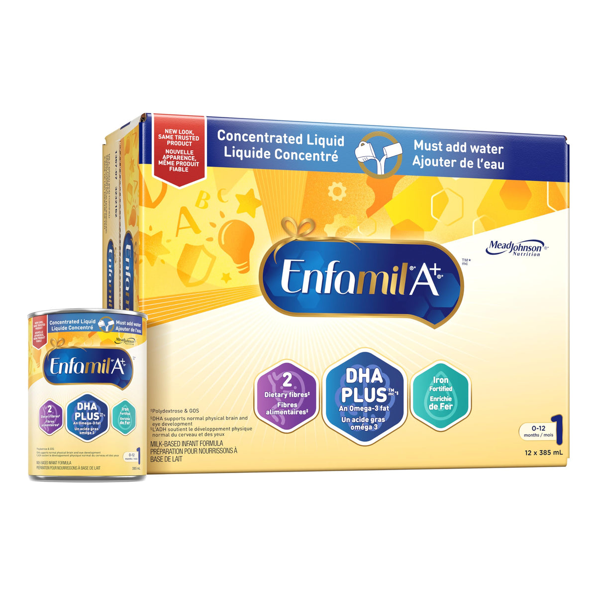 Enfamil A+ Concentrated Liquid Infant Formula, 12 x 385 ml