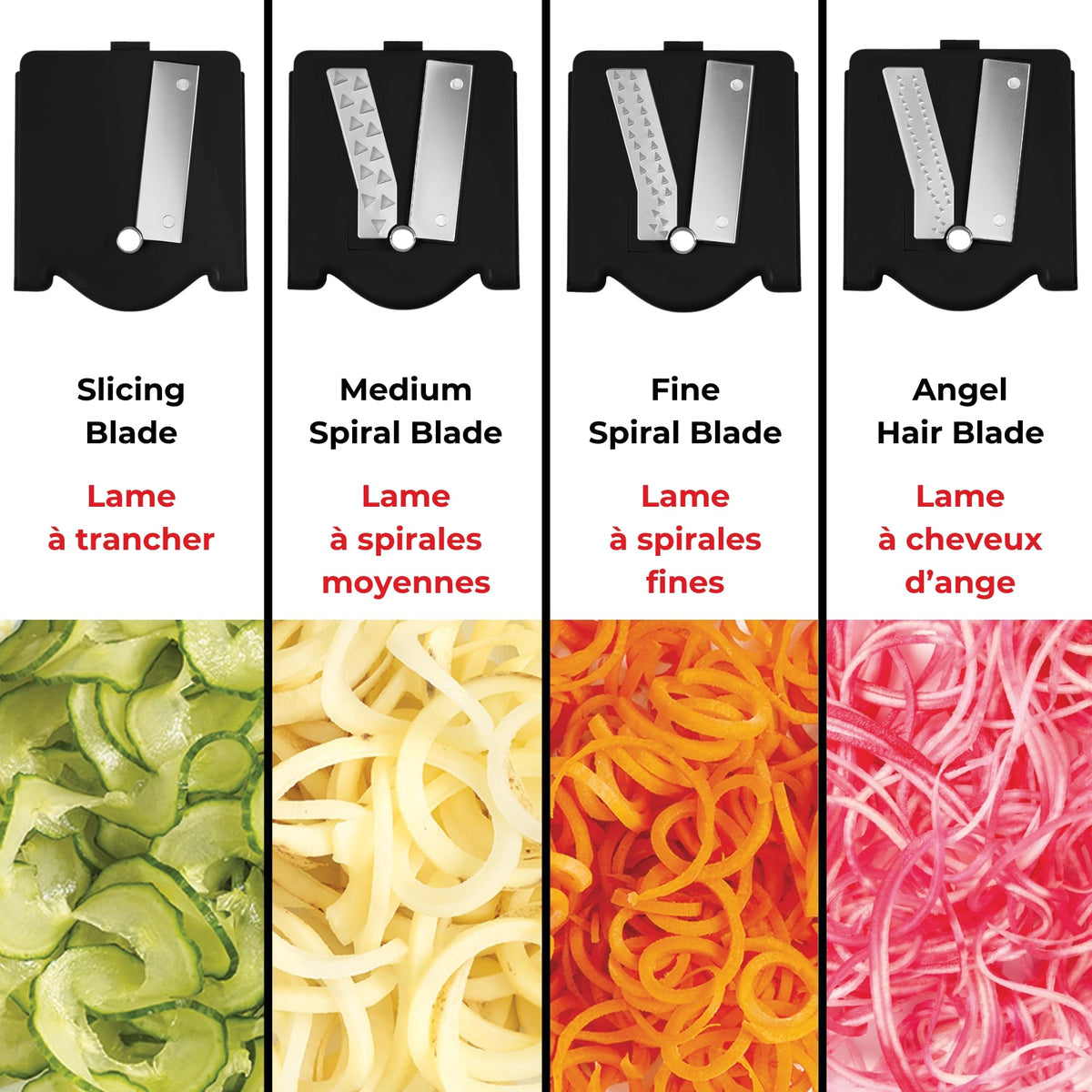 Starfrit Spiralizer with 4 Blades and Suction Base