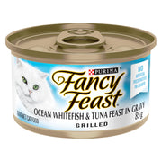Fancy Feast Grilled Wet Cat Food, Whitefish & Tuna, 85 g, 24 Pack
