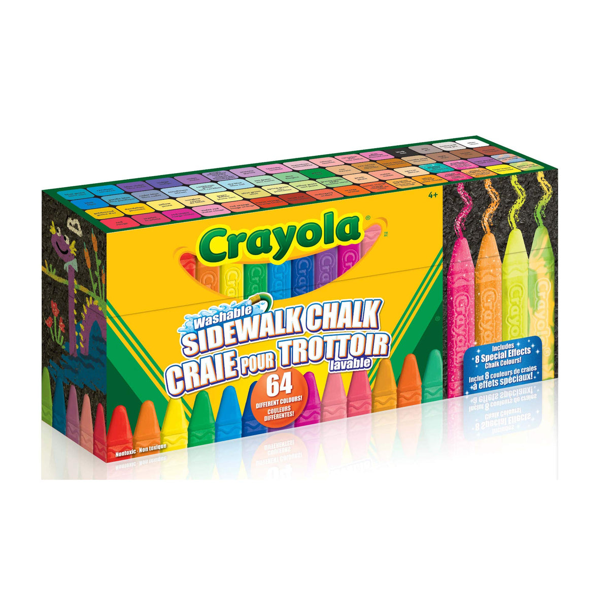 Crayola Ultimate Washable Sidewalk Chalk Collection, 64 Count