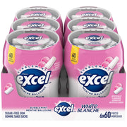 Excel White Bubblemint Sugar-Free Gum, 60 Pieces, 6 Bottles