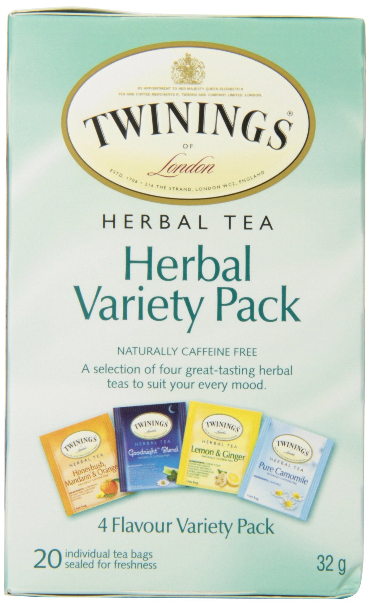 Twinings Herbal Tea Variety Pack, 6 x 20 Bags