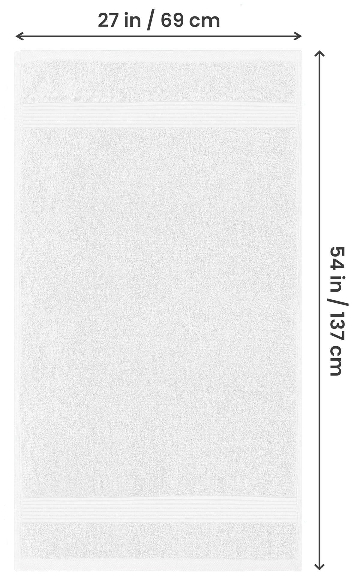 Utopia Towels Cotton Bath Towels, 27 x 54 in, White, 4-Pack