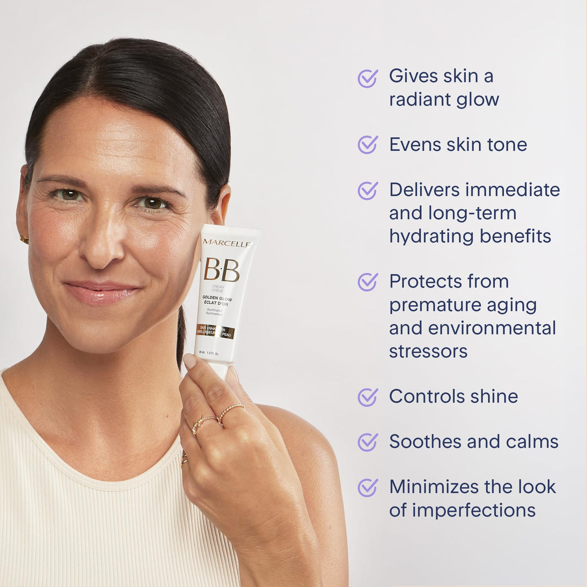Marcelle BB Cream, Golden Glow, Universal Shade, 45mL