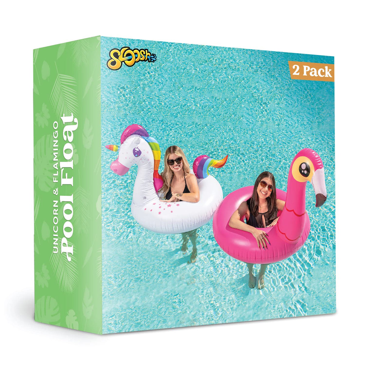 JOYIN Flamingo Unicorn Pool Floats, 2 Pack