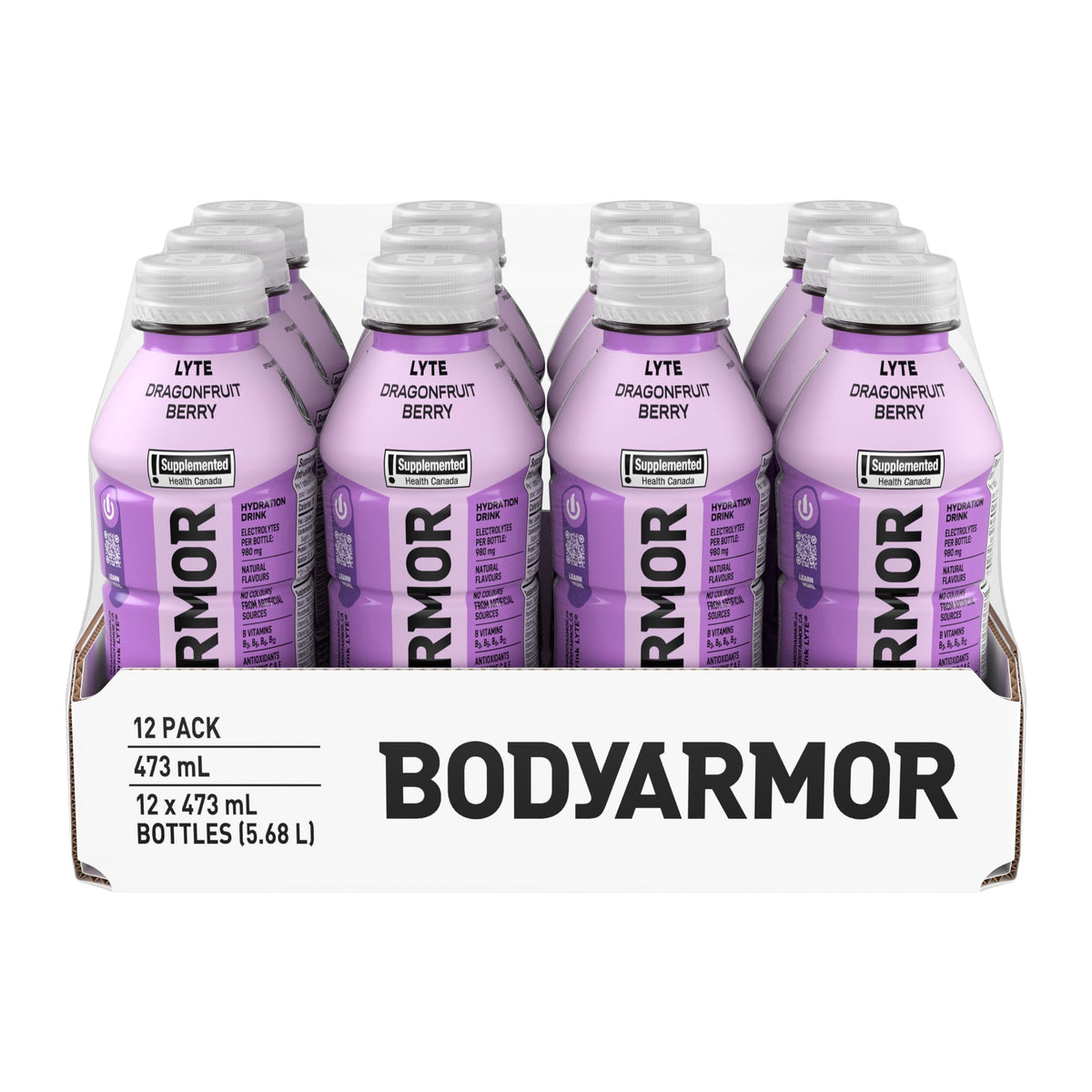 BodyArmor Lyte Dragonfruit Berry Sports Drink, 473 mL, 12 Pack