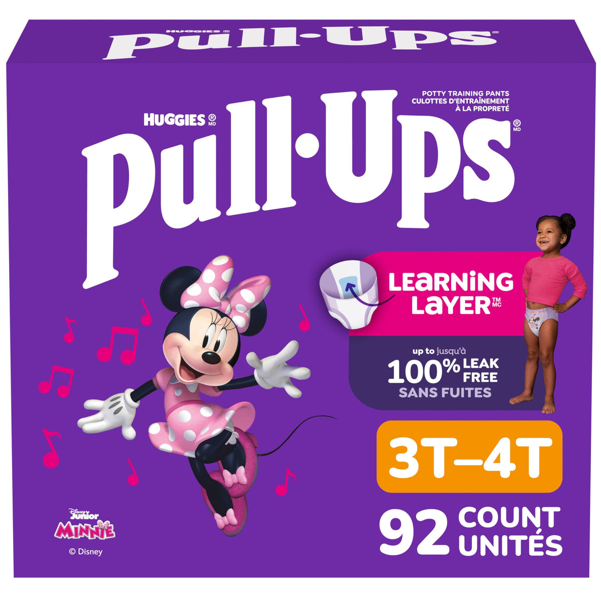 Pull-Ups Girls Potty Training Underwear, 3T-4T (32-40 lbs), 92 Count