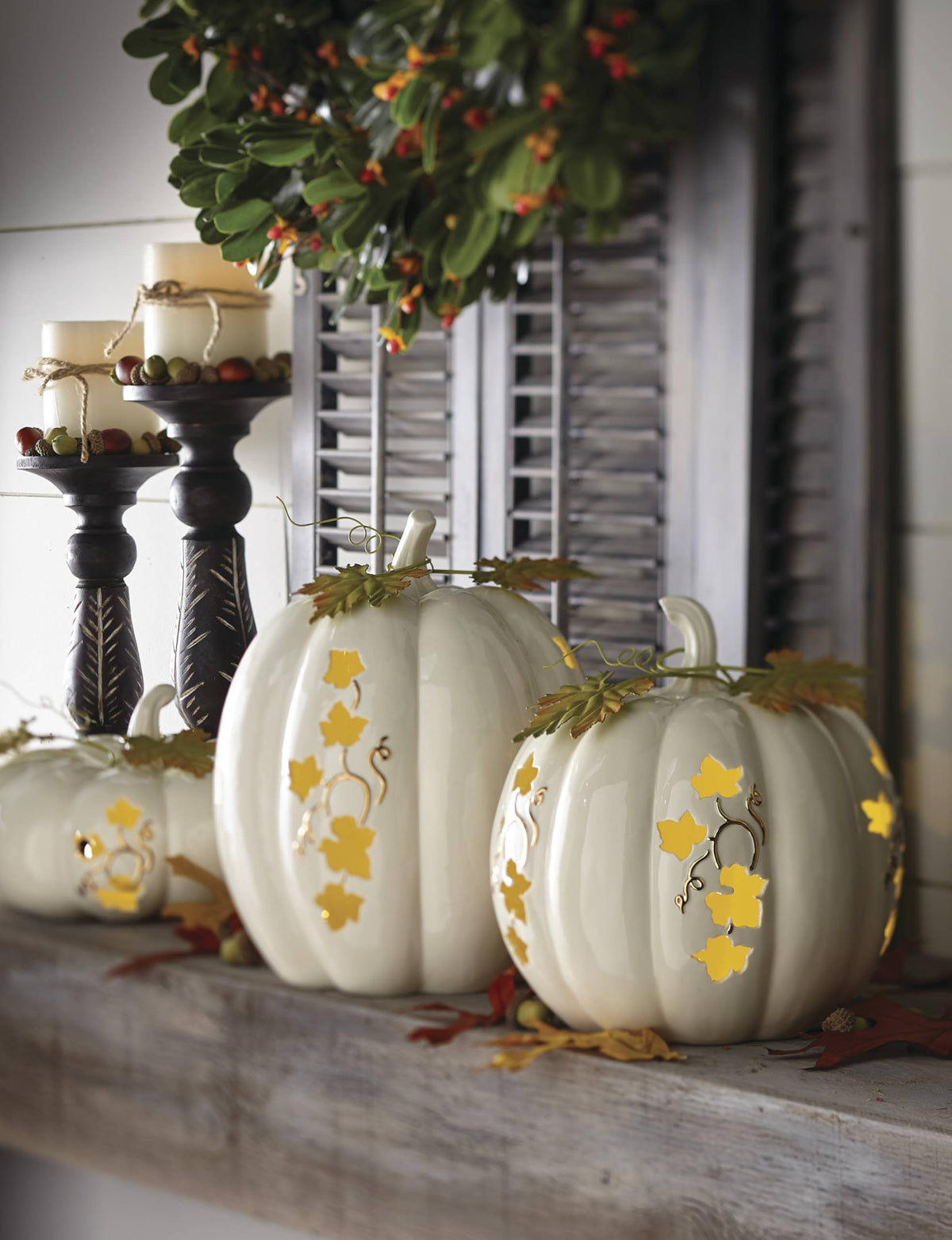 Lenox Harvest Lighted Pumpkin Centerpiece, Small