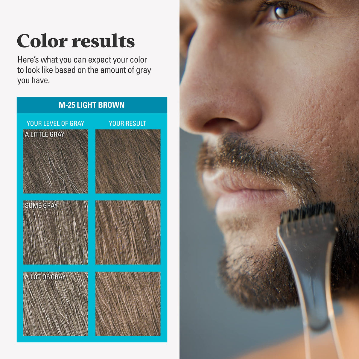 Just For Men Mustache and Beard Dye, Light Brown M-25, 3 Count