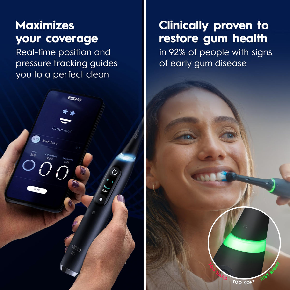 Oral-B iO Deep Clean + Protect Electric Toothbrush, Sapphire Blue