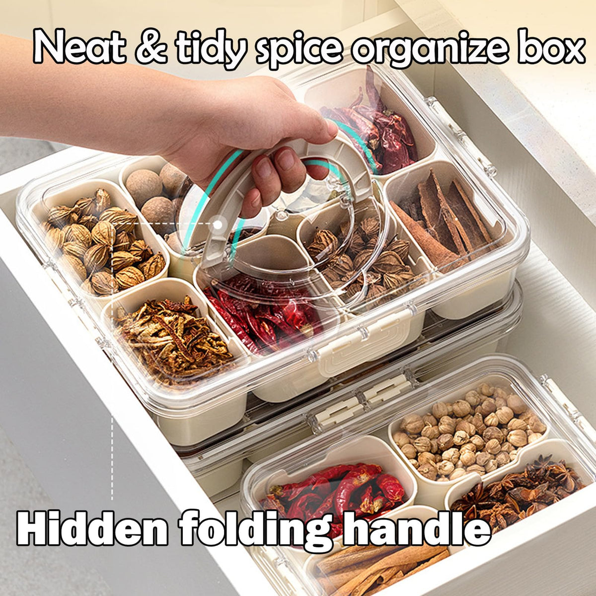 KIGITIONE Divided Snackle Box Serving Tray, 8 Compartments
