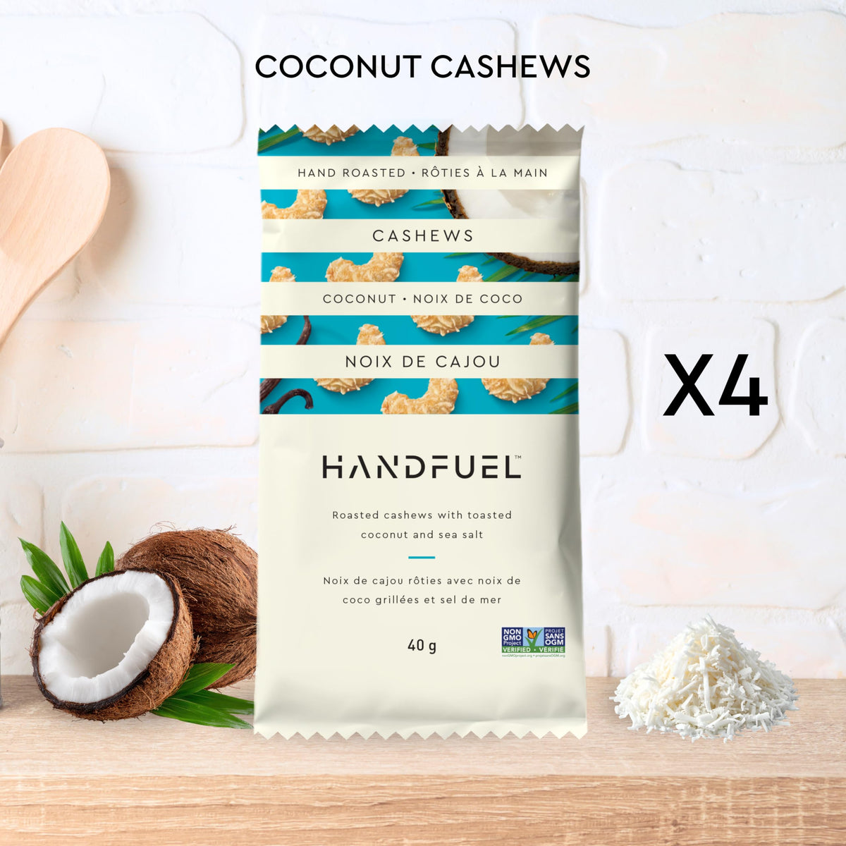 Handfuel Variety Flavoured Cashews, 12 Pack (3 x 40 g Each)
