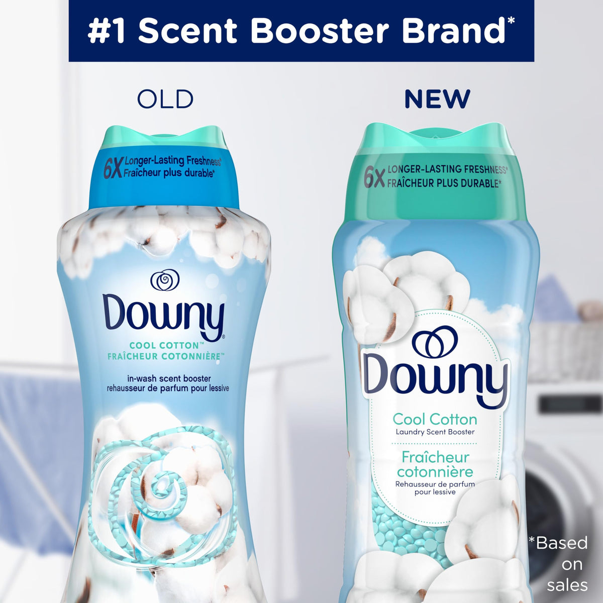 Downy In-Wash Laundry Scent Booster Beads, Cool Cotton, 24 oz
