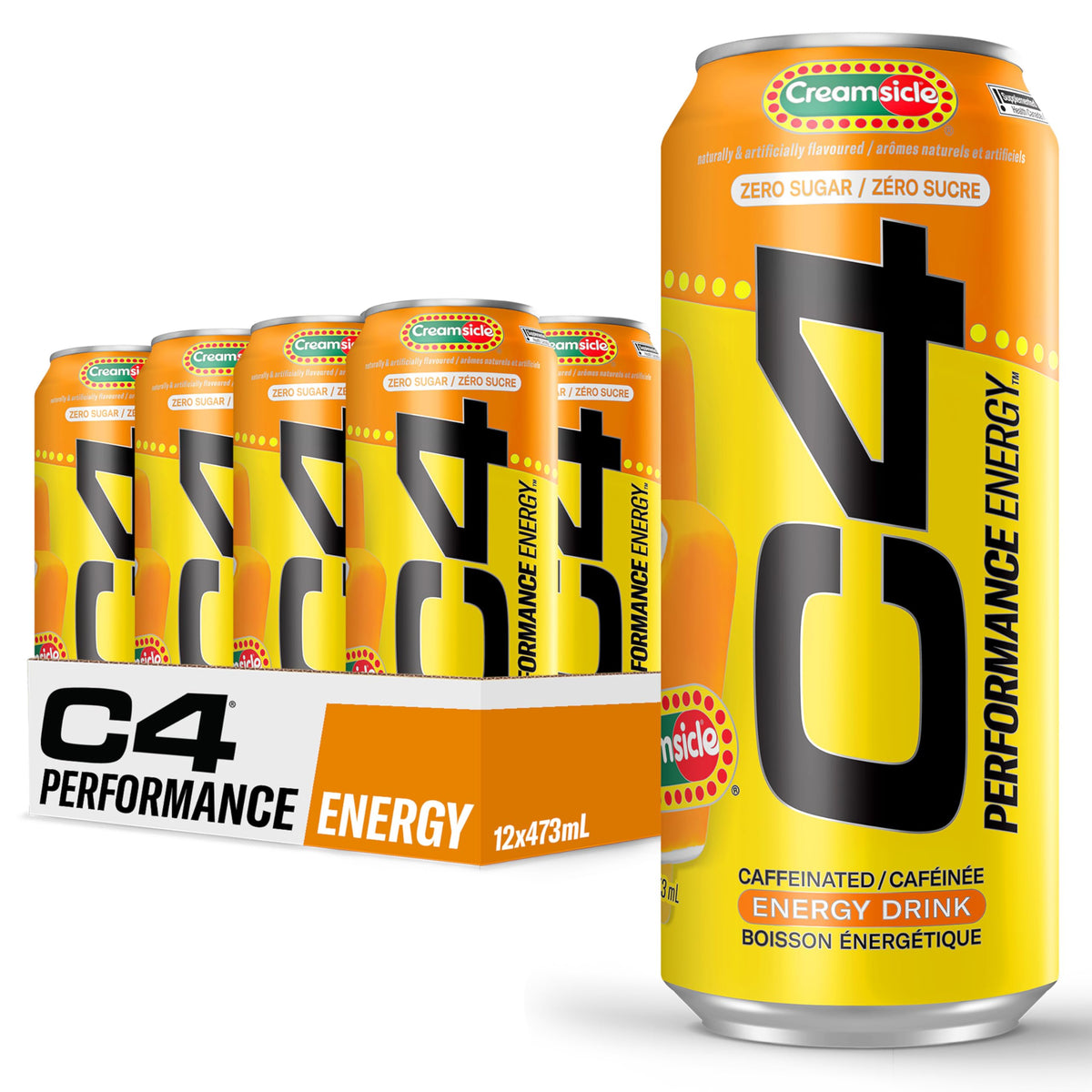 Cellucor C4 Energy Drink, Creamsicle, 473mL, 12 Count