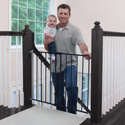 Safety 1st Top of Stairs Expanding Metal Baby Gate, Black