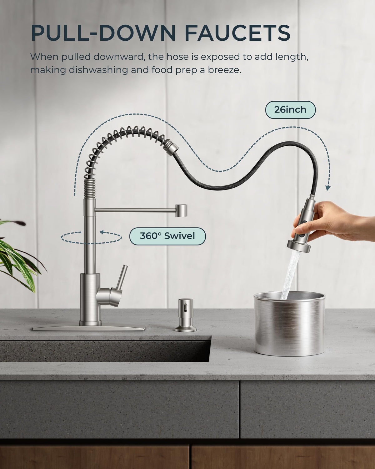 FORIOUS Kitchen Faucets