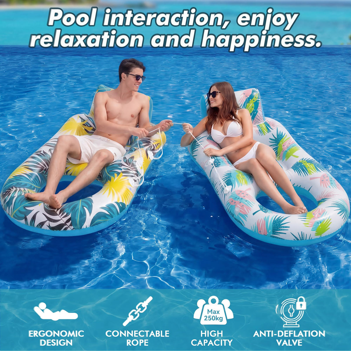 cngg v Inflatable Pool Float for Adults, 2 Pack