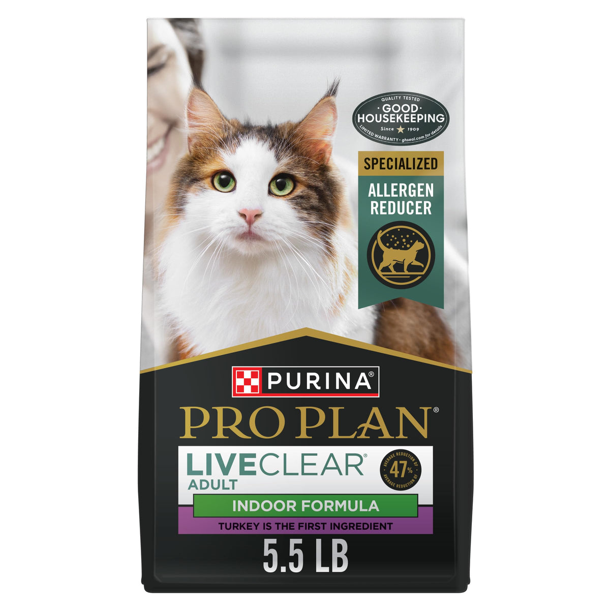 Purina Pro Plan LiveClear Indoor Turkey & Rice Dry Cat Food, 2.49 kg