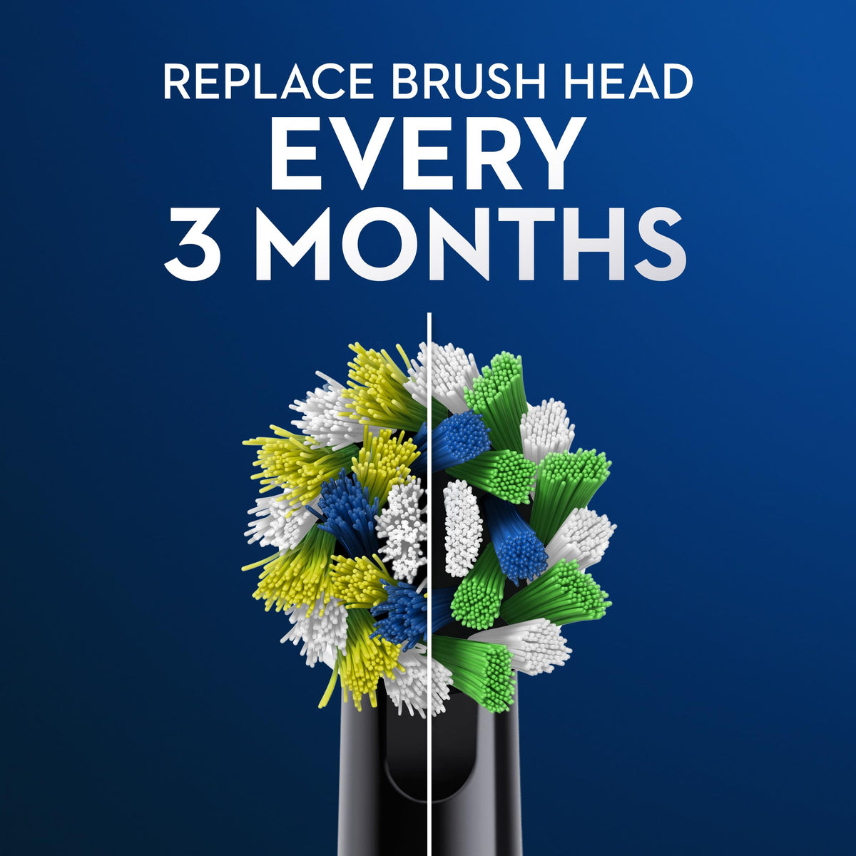Oral-B CrossAction Replacement Brush Heads, Black, 6 Count