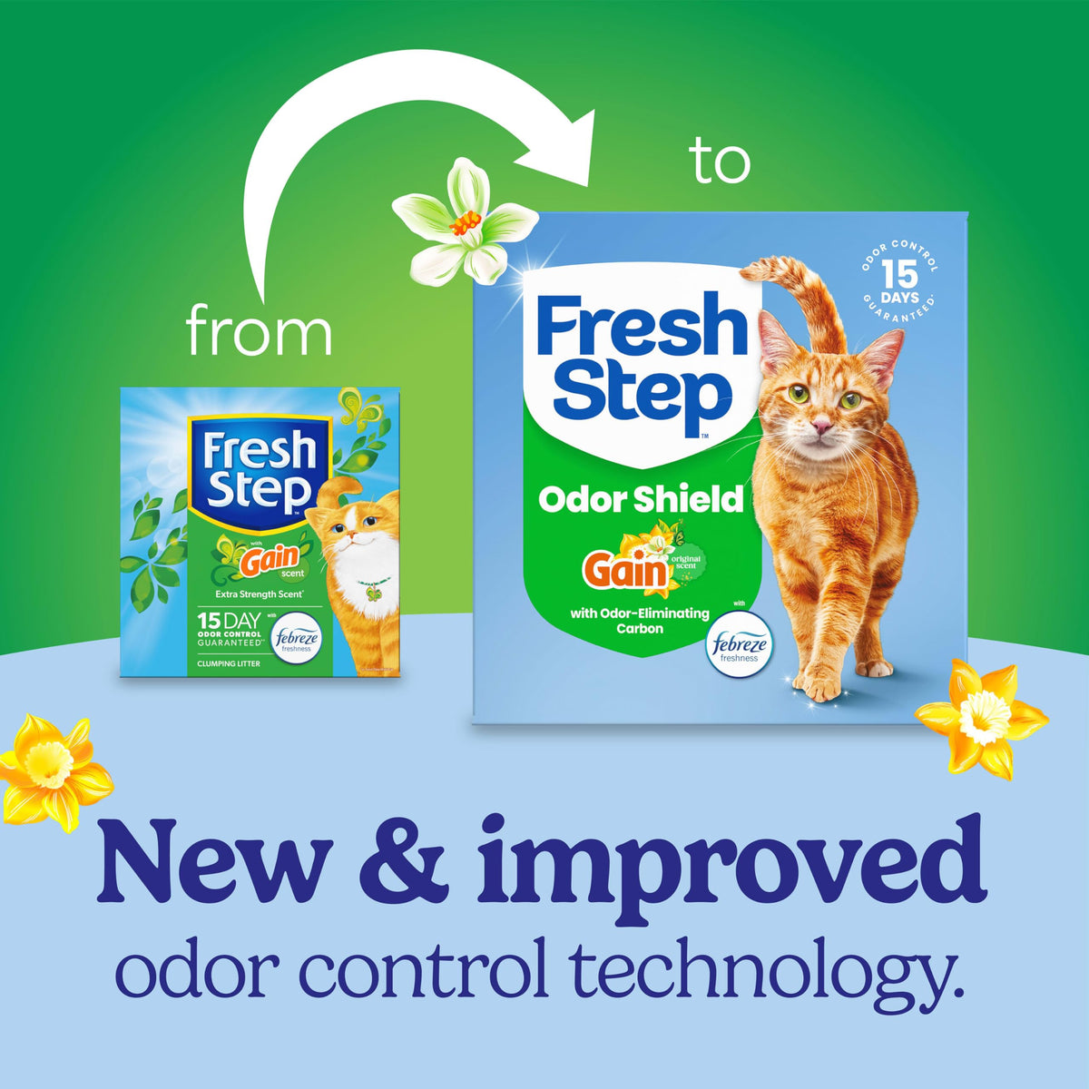 Fresh Step Clumping Cat Litter, Febreze Gain Scent, 14 lb