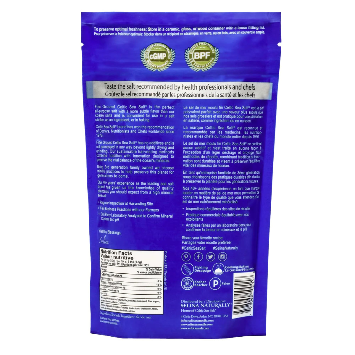 Celtic Sea Salt Fine Ground, 16 oz