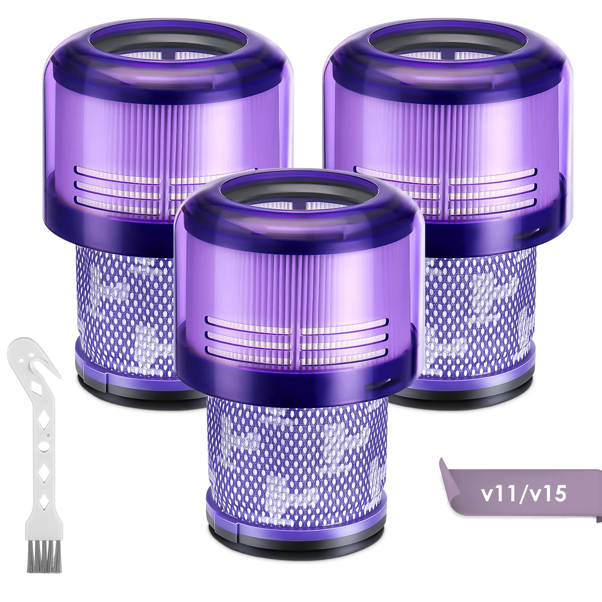 Replacement Vacuum Filters for Dyson V11 and V15, 3 Pack