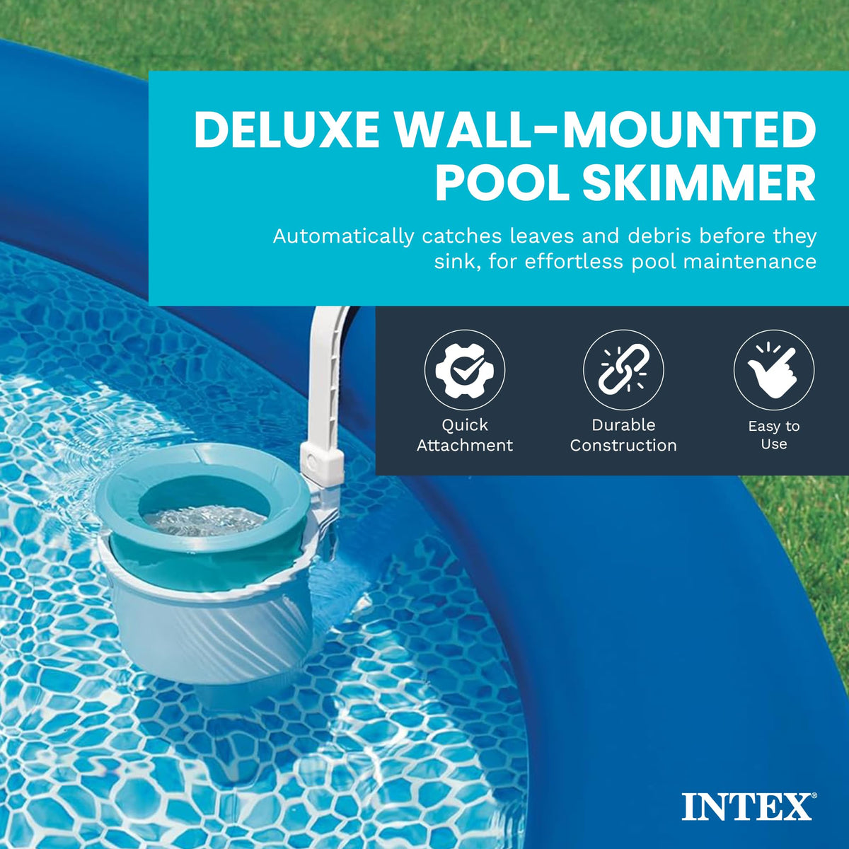 INTEX 28000E Deluxe Wall Mount Pool Surface Skimmer