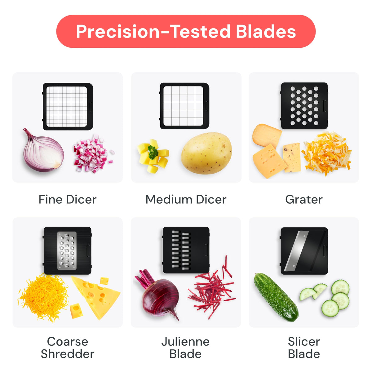 Fullstar Pro Core Vegetable Chopper and Mandoline Slicer, White