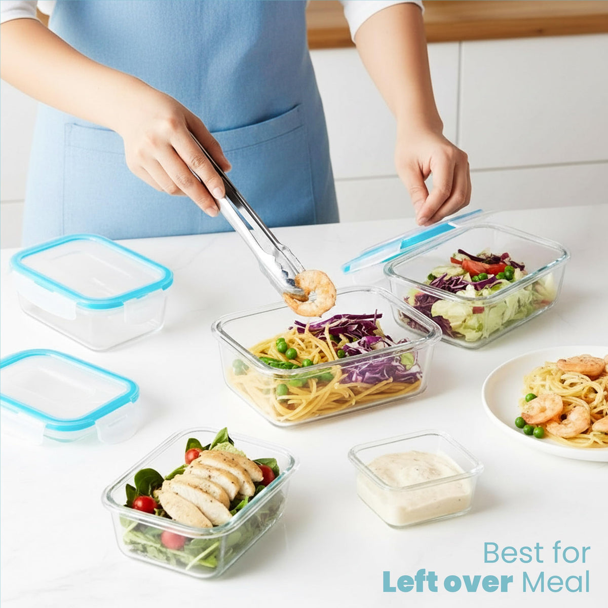 Kichly 9-Pack Glass Food Storage Containers with Airtight Lids