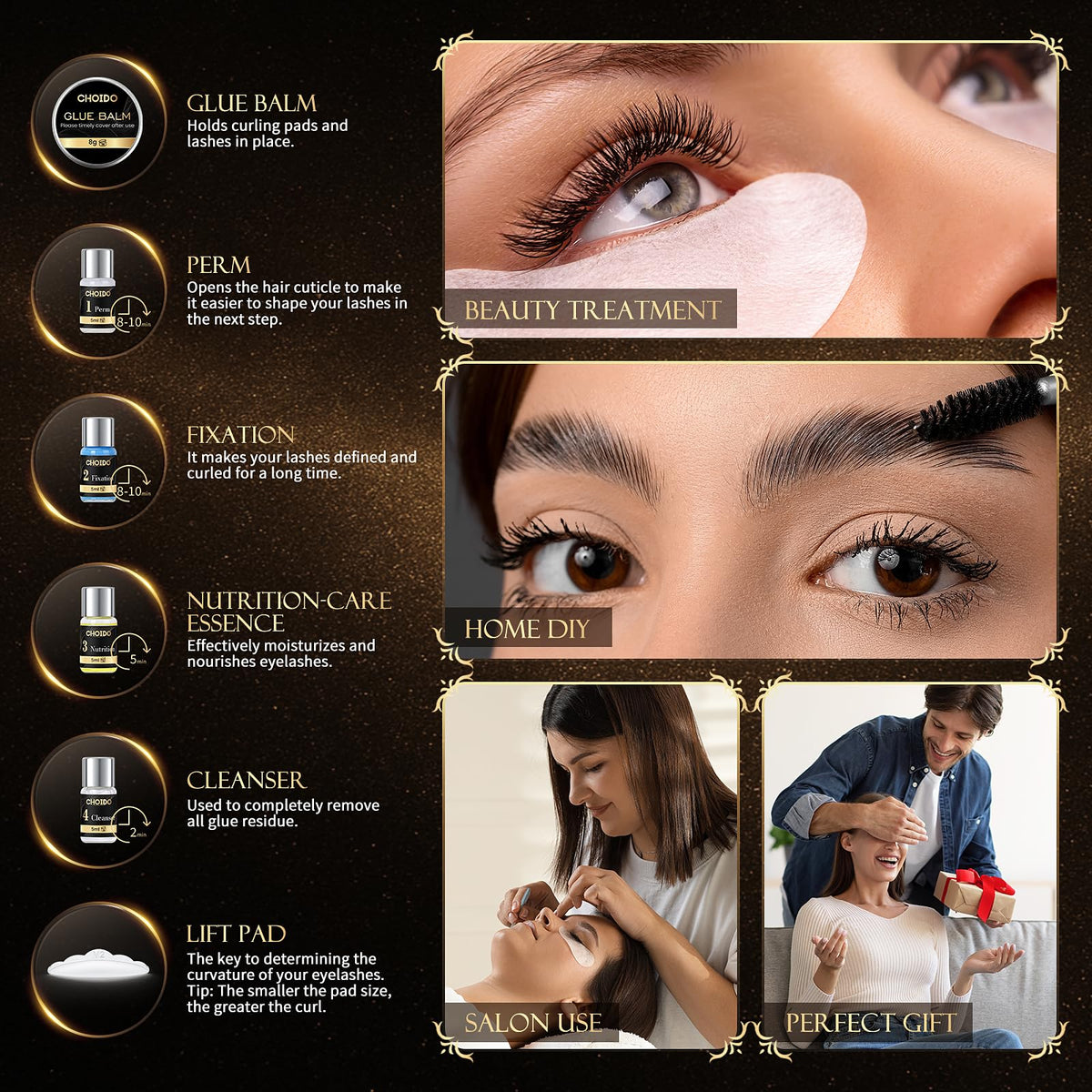 Lash Lift and Brow Lamination Kit, 2-in-1