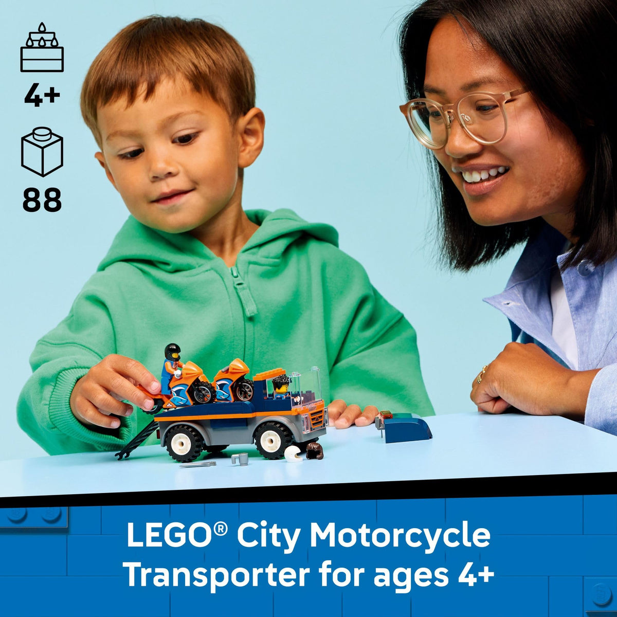 LEGO City Motorcycle Transporter, 60491