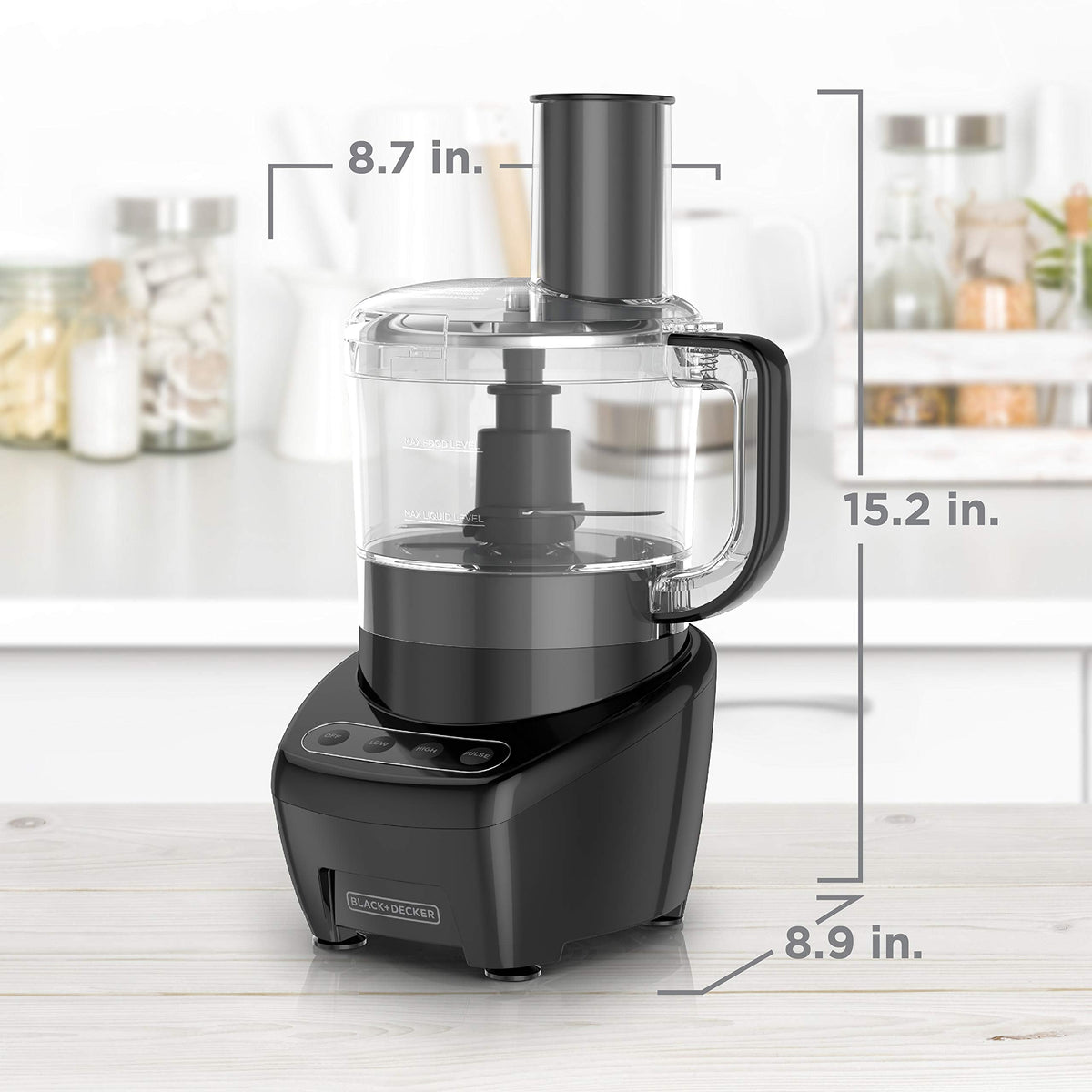 Black+Decker 3-in-1 Food Processor, 8 Cup, 450 W, FP4200BC