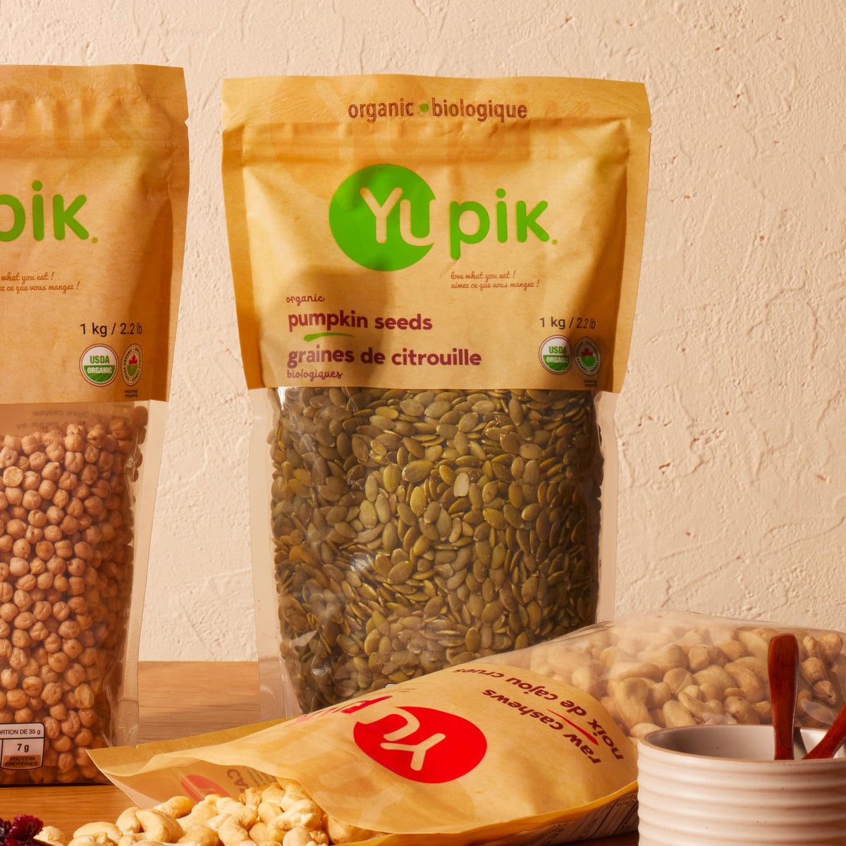 Yupik Organic Raw Pumpkin Seeds, Shelled, 1 kg