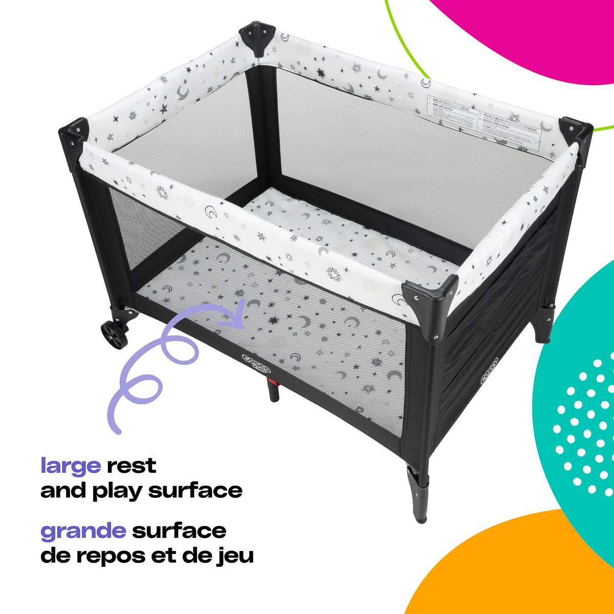 Cosco Kids Funsport Plus Playard with Bassinet, Twinkle Twinkle