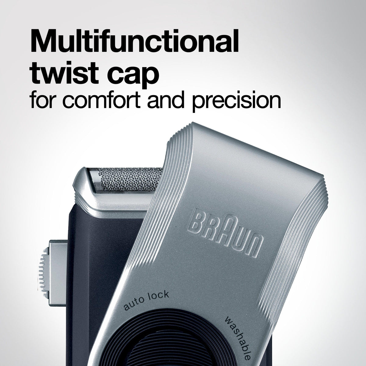 Braun M90 Mobile Shaver, Black/Silver