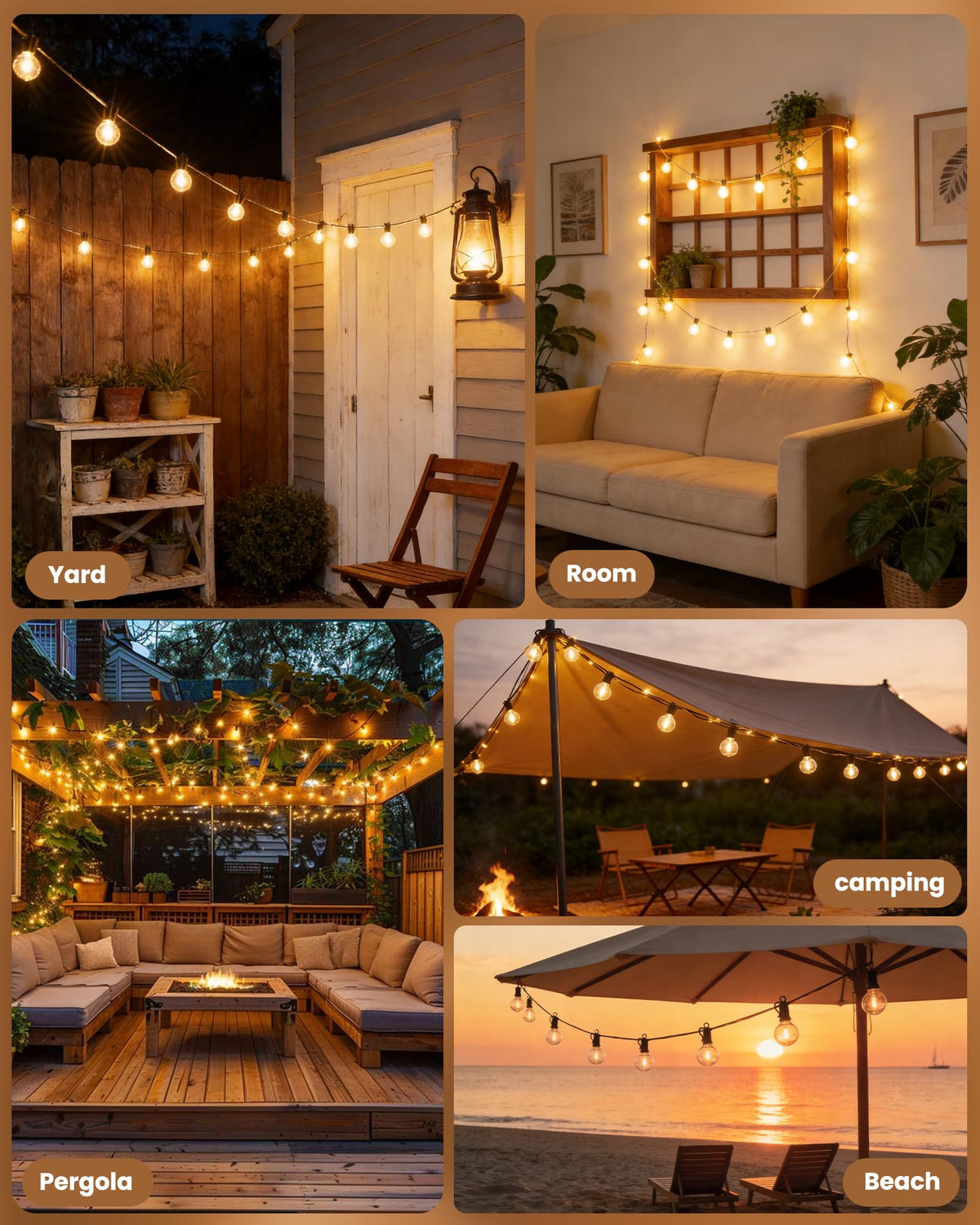 G40 Globe LED Outdoor String Lights, 25 ft, Black