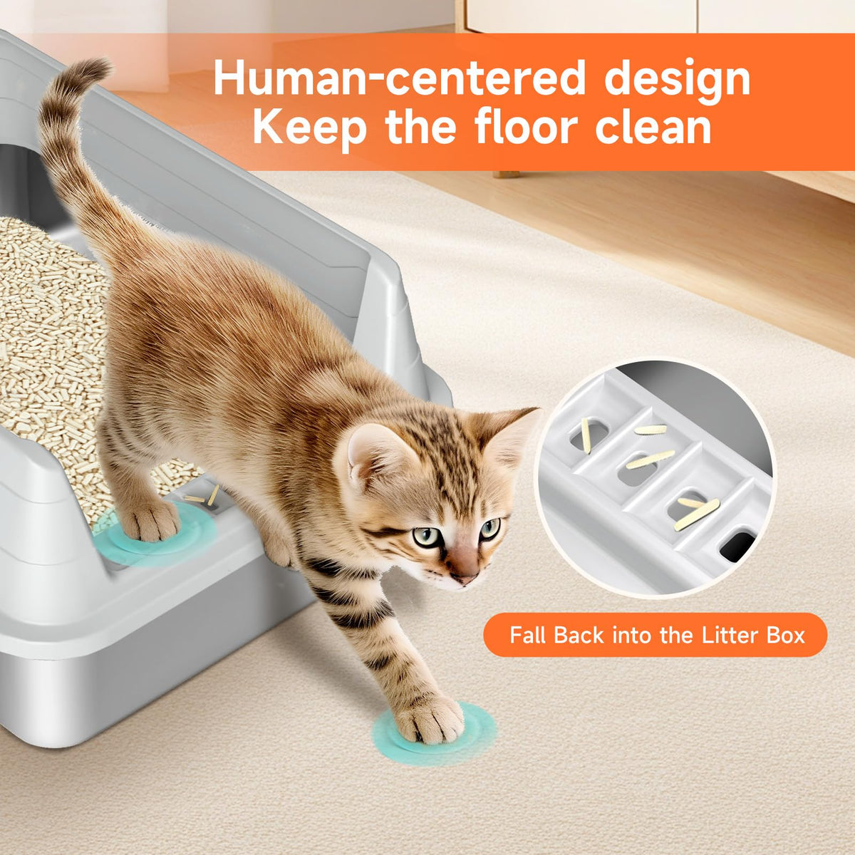 Stainless Steel Cat Litter Box with High Sides